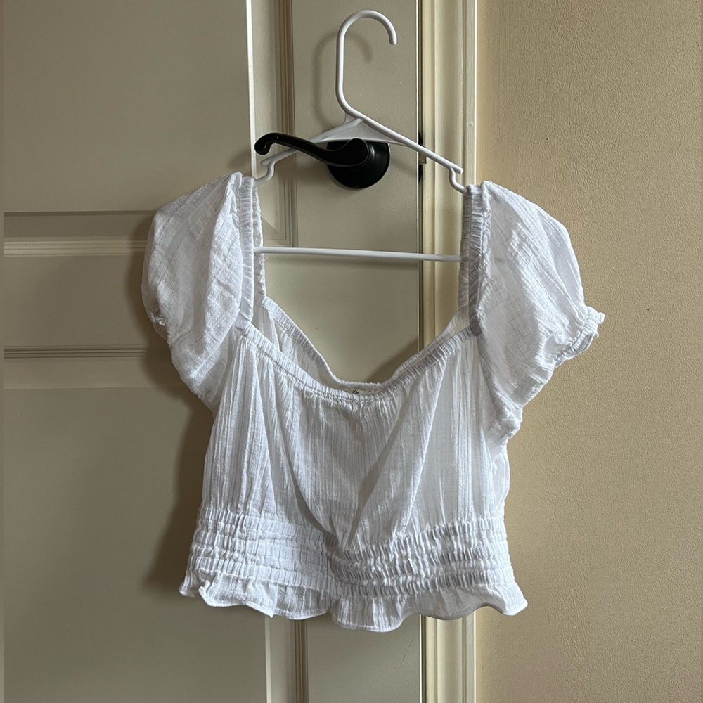 H&M Cropped White Top